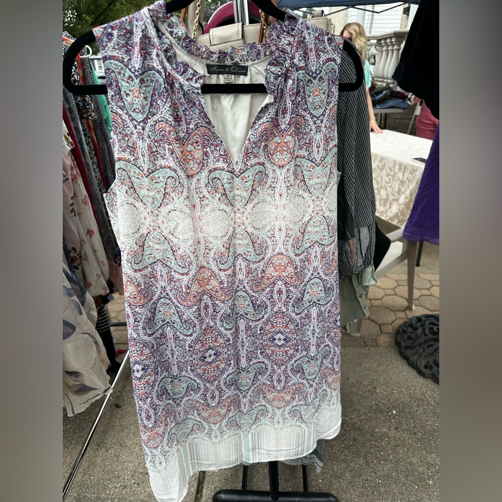 Rose & Olive Multicolor Paisley Blouse